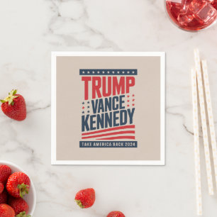 Serviette En Papier Trump Vance Kennedy Reprendre l'Amérique 2024