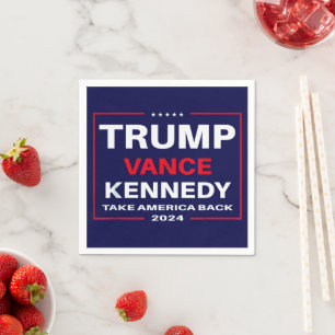 Serviette En Papier Trump Vance Kennedy : Reprenez l'Amérique en bleu