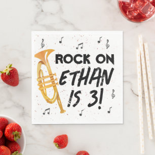 Serviette En Papier Trumpet Music Anniversaire Papier de fête Napkins