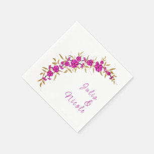 Serviette En Papier Trumpet sauvage violet Vin Fleur Jardin Mariage