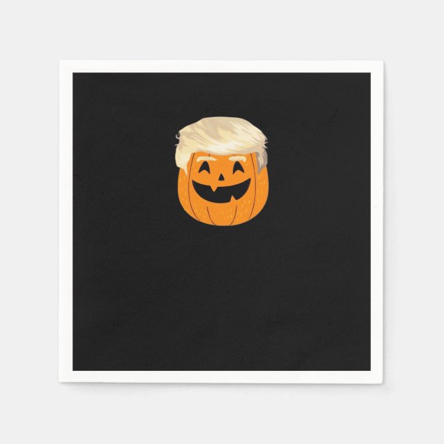 Serviette En Papier Trumpkin Citrouille Halloween classique (Devant)