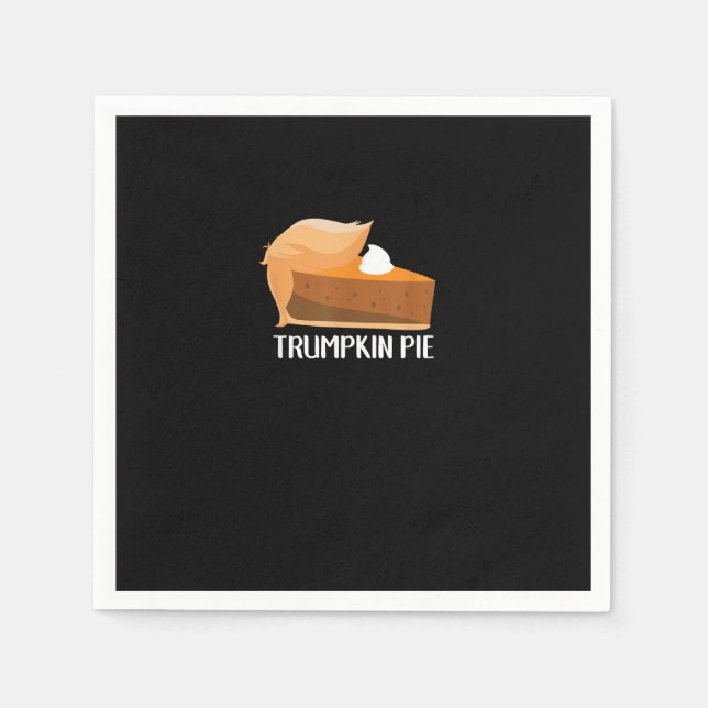 Serviette En Papier Trumpkin Citrouille tarte drôle Thanksgiving (Devant)