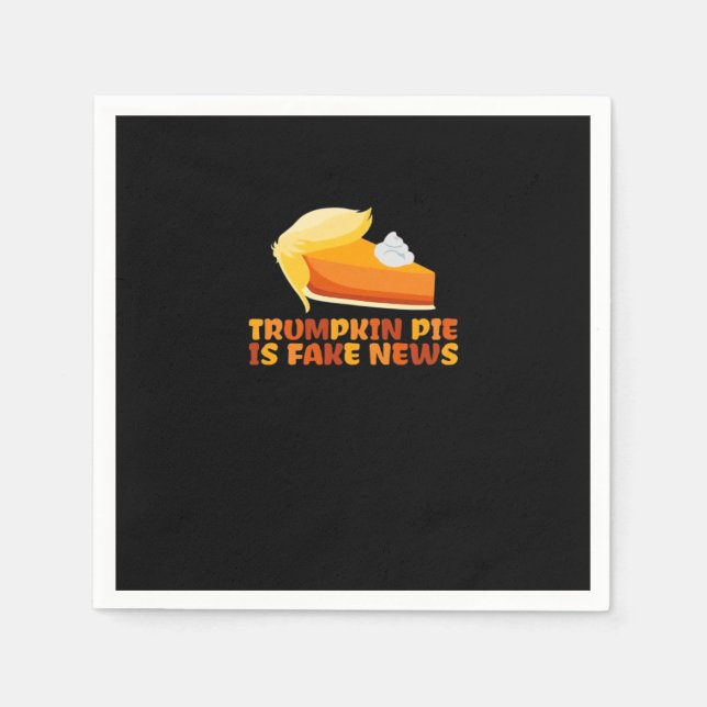 Serviette En Papier Trumpkin Citrouille tarte drôle Thanksgiving Fitti (Devant)