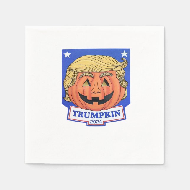 Serviette En Papier Trumpkin Classic - Drôle Citation Halloween (Devant)