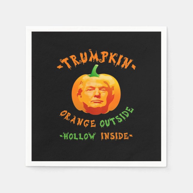 Serviette En Papier Trumpkin drôle Halloween classique (Devant)