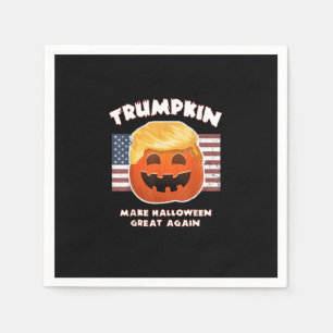 Serviette En Papier Trumpkin Funky Citrouille Pie Pun Libéraux América