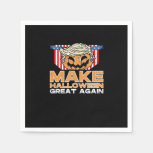 Serviette En Papier Trumpkin Halloween politique Vintage drôle