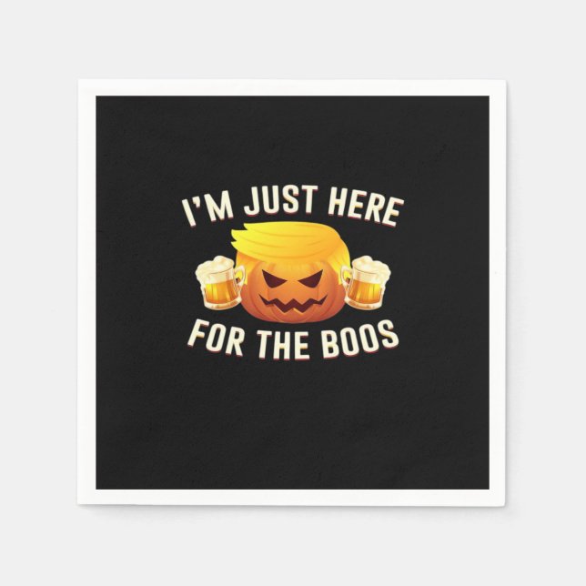 Serviette En Papier Trumpkin Juste Pour Le Costume D'Halloween Boos (Devant)