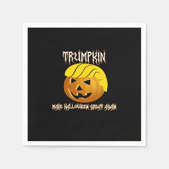 Serviette En Papier Trumpkin Make Halloween Great Again (Devant)
