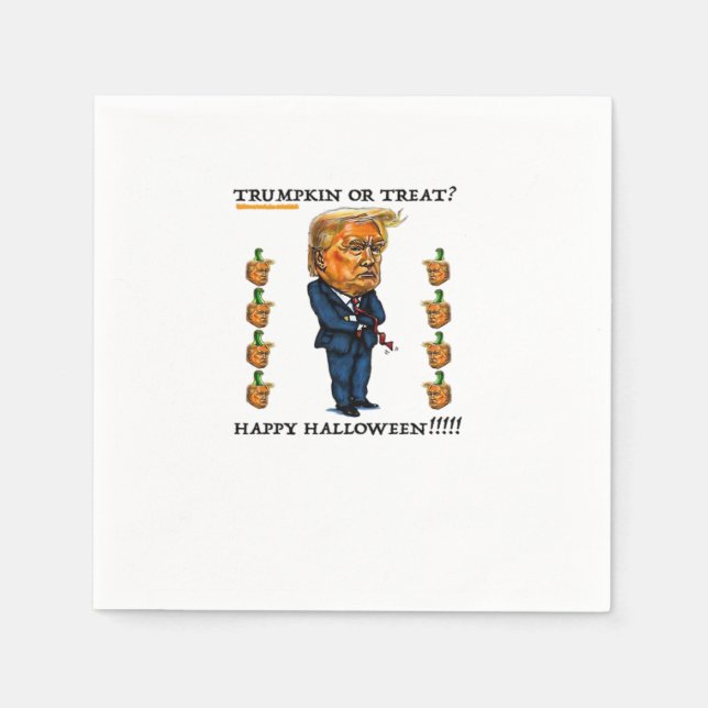 Serviette En Papier Trumpkin Ou Traiter Classique (Devant)