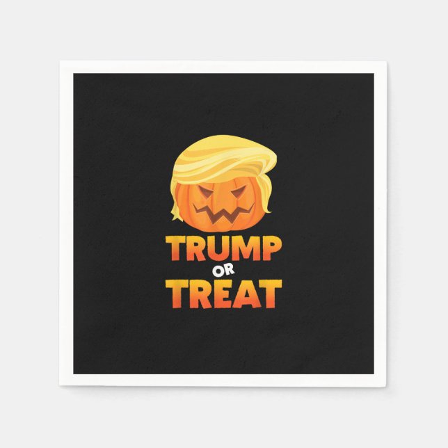 Serviette En Papier Trumpkin Ou Treat Trumpkin Costume Halloween (Devant)