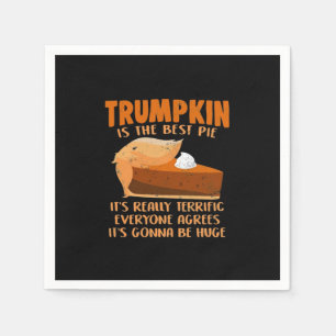 Serviette En Papier Trumpkin Pie Drôle Design - Thanksgiving Party Hol