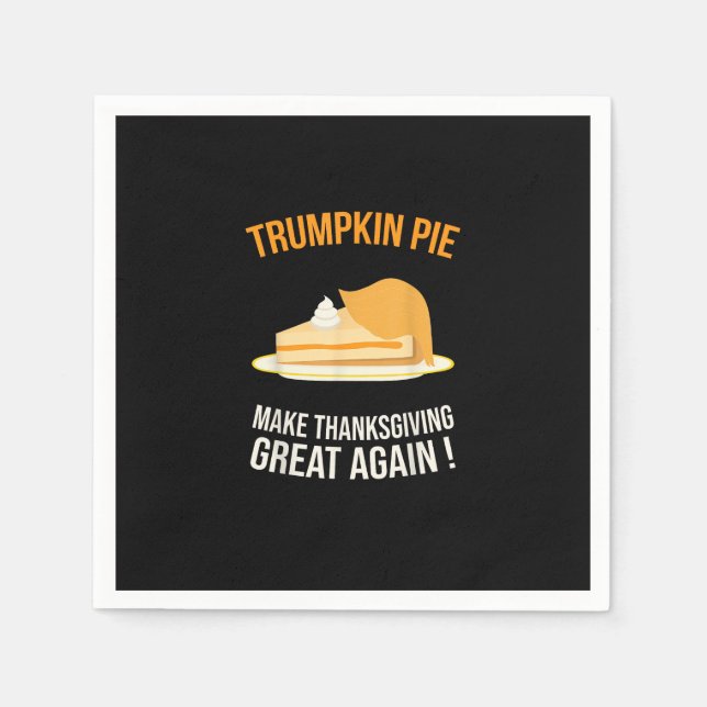 Serviette En Papier Trumpkin Pie Rendre Thanksgiving grand à nouveau C (Devant)