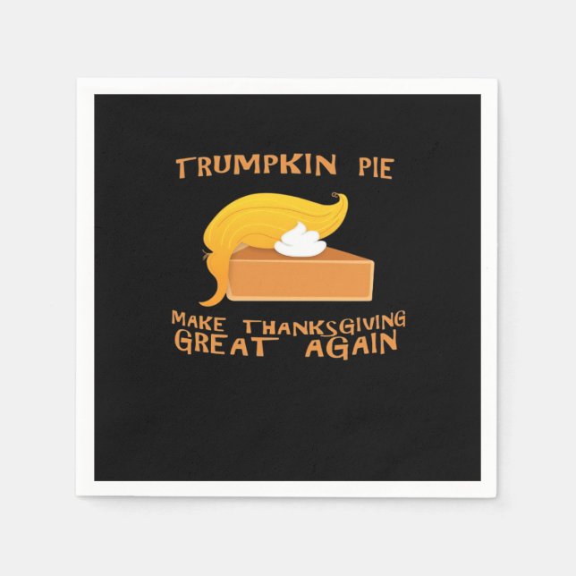 Serviette En Papier Trumpkin Pie Thankesgiving (Devant)
