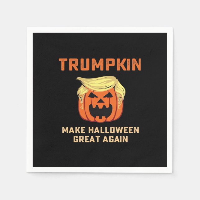Serviette En Papier Trumpkin Rendre Halloween grand à nouveau - Pompe  (Devant)