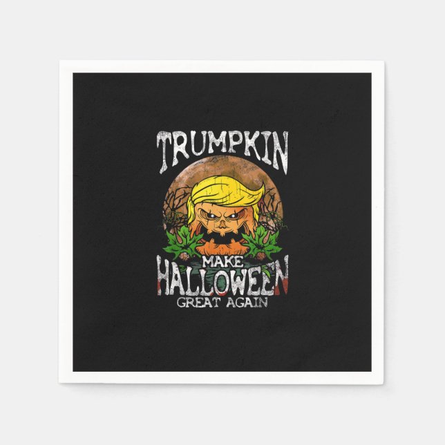Serviette En Papier Trumpkin rendre Halloween grand encore cadeau (Devant)