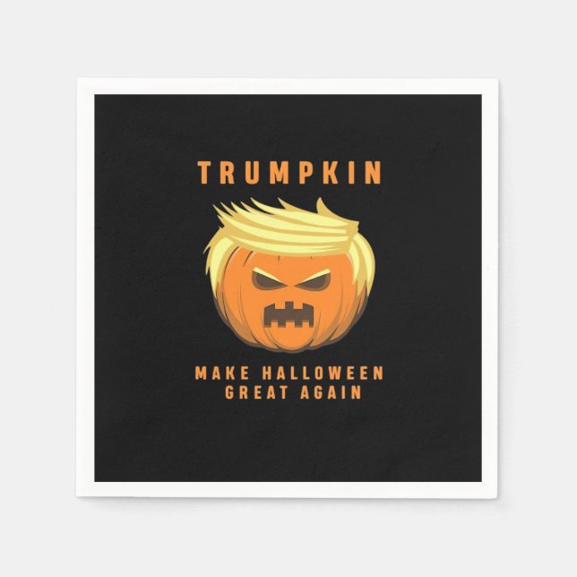 Serviette En Papier Trumpkin Rendre Halloween plus grand (Devant)