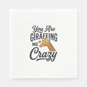 Serviette En Papier Tu Me Rends Fou Avec Cette Chemise Drôle De Girafe