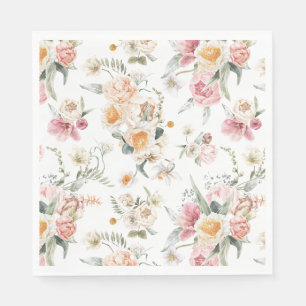 Serviette En Papier Tulipes florales du printemps