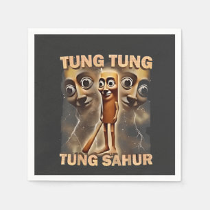 Serviette En Papier Tung tung sahur Brainrot Meme