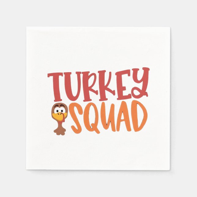 Serviette En Papier Turquie Équipe Correspondante Turquie Thanksgiving (Devant)