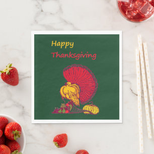 Serviette En Papier Turquie et bon thanksgiving légume vert
