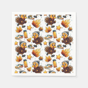 Serviette En Papier Turquie Trot Fun Run 5K Thanksgiving Running