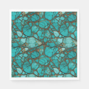 Serviette En Papier Turquoise