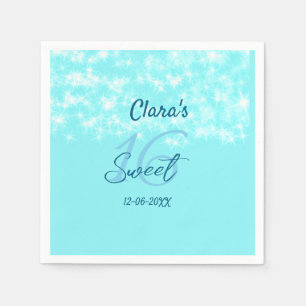 Serviette En Papier Turquoise turquoise agate doux 16 anniversaire ajo