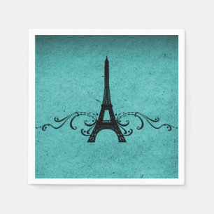Serviette En Papier Turquoise Vintage