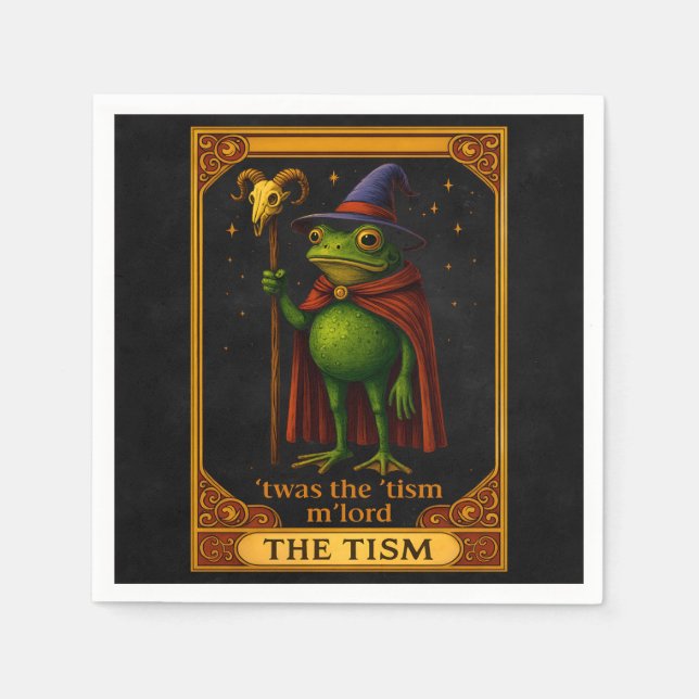 Serviette En Papier T'was The 'Tism M'Lord Frog Meme Autism Awareness (Devant)