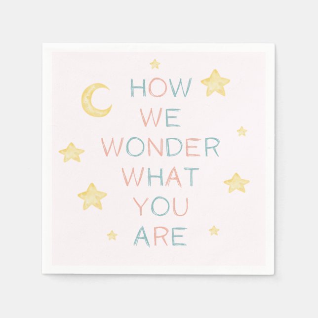 Serviette En Papier Twinkle Little Star Comment nous nous demandons la (Devant)