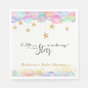 Serviette En Papier Twinkle Little Star Rainbow Bubbles Baby shower