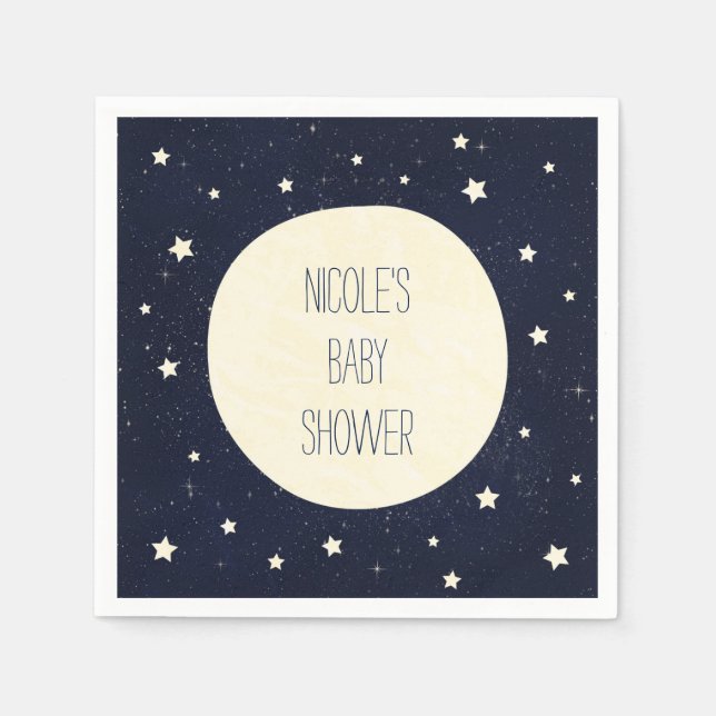 Serviette En Papier Twinkle Little Star Starry Sky Baby shower (Devant)
