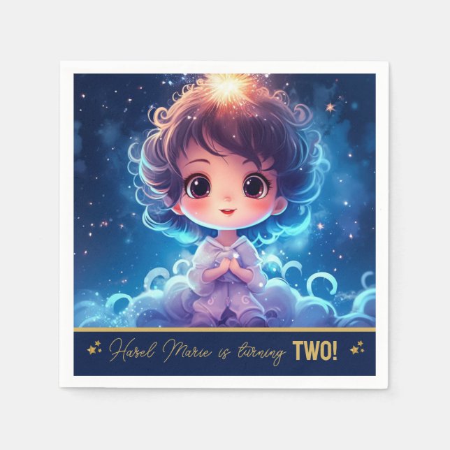 Serviette En Papier Twinkle Little Starry Princess Girl Anniversaire (Devant)
