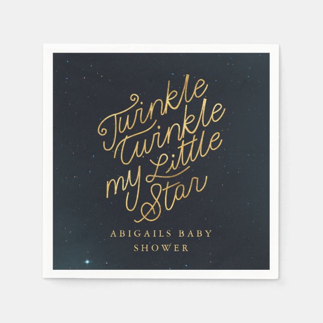 Serviette En Papier Twinkle scintille ma petite étoile (Devant)