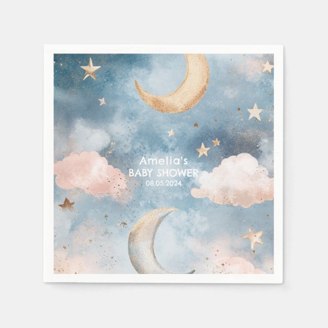 Serviette En Papier Twinkle scintiller petite étoile Baby shower migno (Devant)