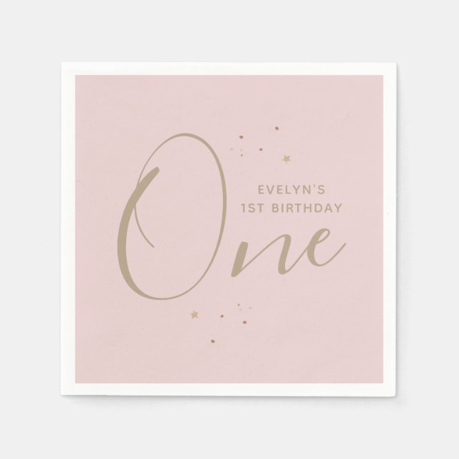 Serviette En Papier Twinkle Star 1er anniversaire (Devant)