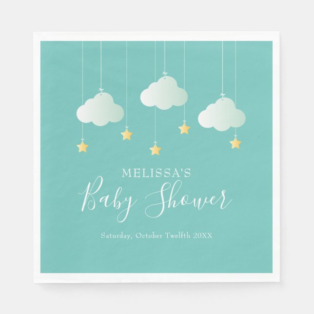 Serviette En Papier Twinkle Twinkle Little Star Baby shower / Sprinkle (Devant)