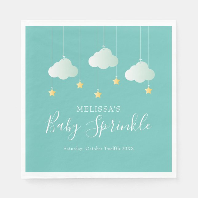Serviette En Papier Twinkle Twinkle Little Star Baby Sprinkle / Douche (Devant)