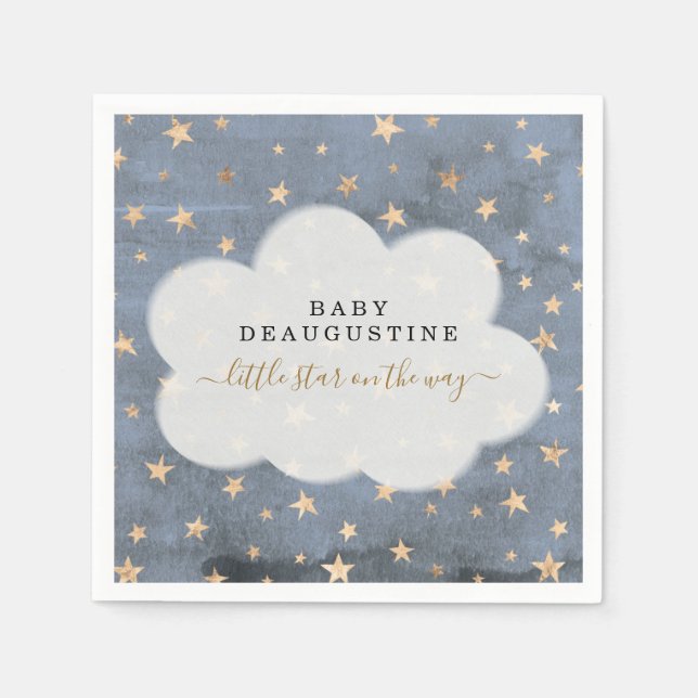 Serviette En Papier Twinkle Twinkle Little Star Boy Baby shower Napkin (Devant)