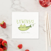 Twins Baby shower Deux pois dans un pod