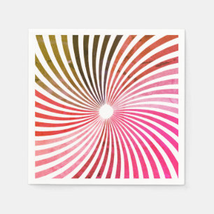 Serviette En Papier Twirl psychédélique en rose