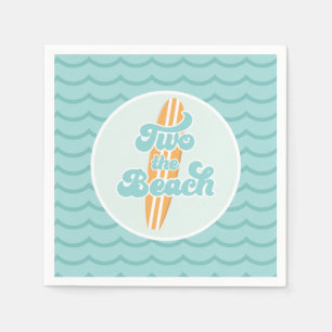 Serviette En Papier Two Beach Surf Beach 2e anniversaire
