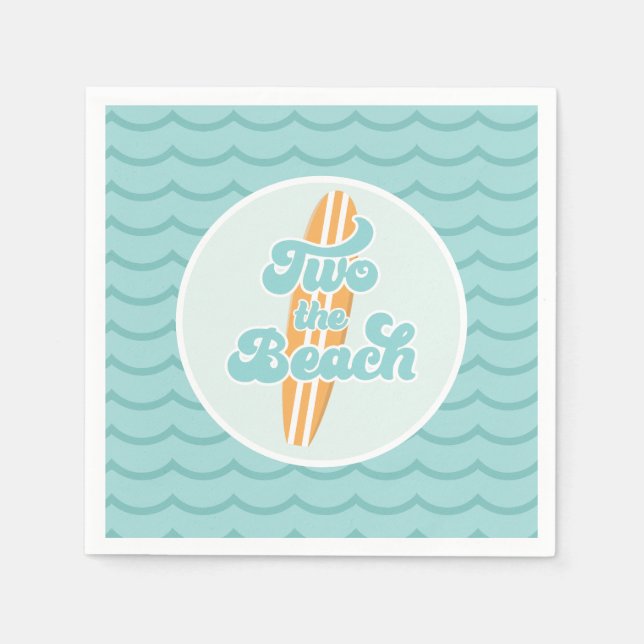 Serviette En Papier Two Beach Surf Beach 2e anniversaire (Devant)