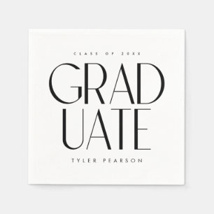 Serviette En Papier Type moderne simple Blanc Graduation Party serviet