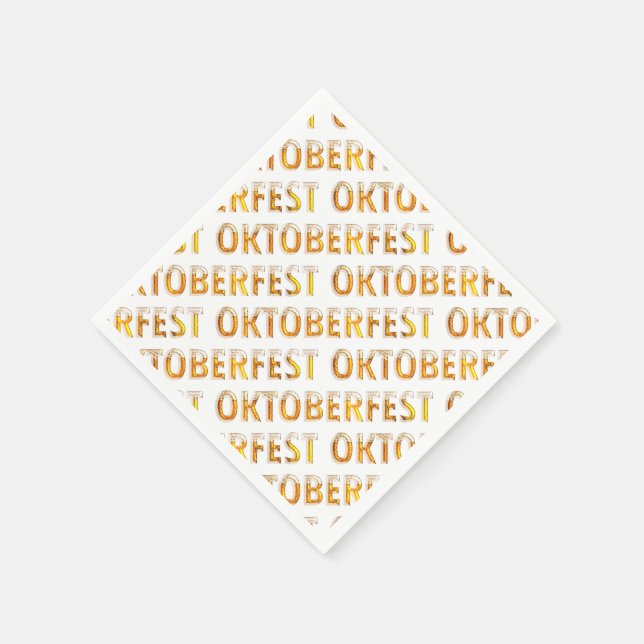 Serviette En Papier Typographie Allemande Fête de la bière Oktoberfest (Coin)