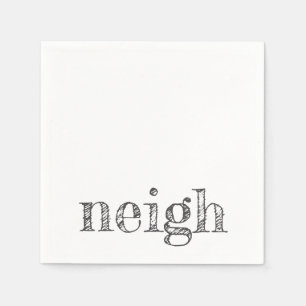 Serviette En Papier typographie de cheval neigh pet lover grange poney