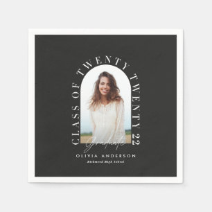 Serviette En Papier Typographie géométrique moderne diplôme d'arc phot