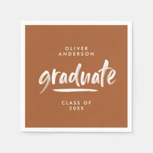 Serviette En Papier Typographie moderne terre cuite graduation parry c